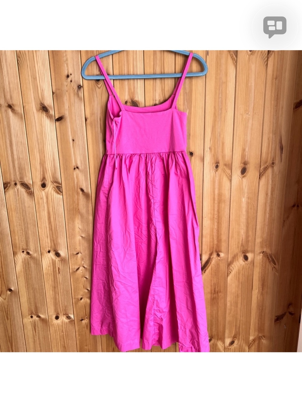 Old Navy Bright Pink fit and Flare Cami Tank Top Midi Dress - Picture 3 of 5